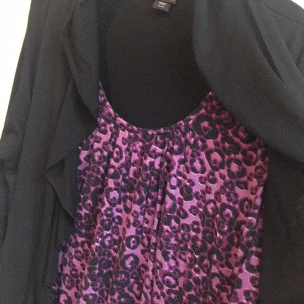 β2 in 1β Purple Leopard & Black Jersey Tunic - Picture 3 of 7